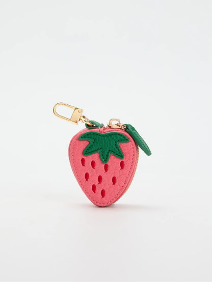 Kawaii Strawberry Coin Purse 🍓✨ Cute Mini Keychain Wallet for Girls & Women