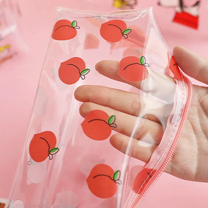 ✨Cute & Clear Pencil Paradise: Waterproof PVC Bag for School & Travel! ✨✏️💖 - Pixie Quill