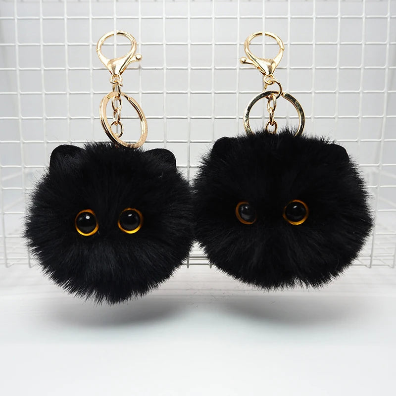 Adorable Kawaii Plush Cat Keychain 🐾 | Cute Cartoon Doll Bag Charm 🎀 | Perfect Gift for Girls & Kids 🌈