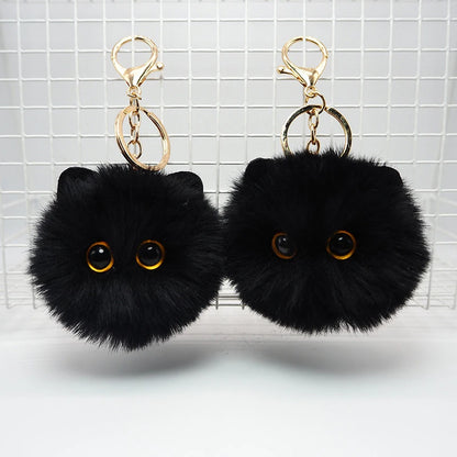 Adorable Kawaii Plush Cat Keychain 🐾 | Cute Cartoon Doll Bag Charm 🎀 | Perfect Gift for Girls & Kids 🌈