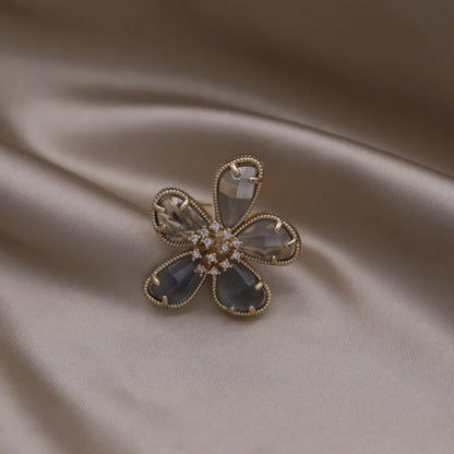Kawaii Love Crystal Ring 💖✨ - 14K Gold Plated Heart Design for Elegant Daily Wear! 🌟💍