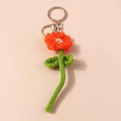 Playful Handmade Knitted Pig Dog Keyrings for Gifts 🐷🐶