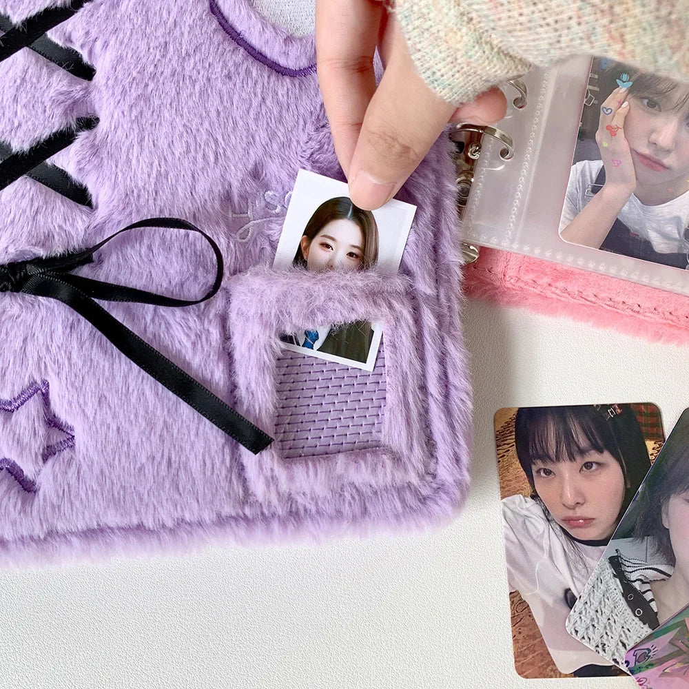 Pastel Plush A5 Binder Album Cute Photo Card Organizer Diary Notebook 📔💖