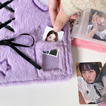 Pastel Plush A5 Binder Album Cute Photo Card Organizer Diary Notebook 📔💖