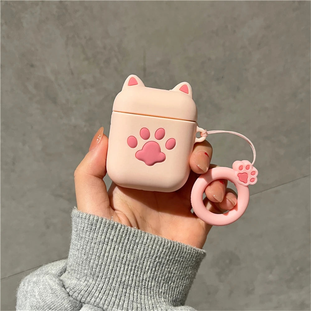 🥰 Adorable 3D Love Heart Robot Silicone Case for AirPods 💖 - Cute & Protective Cover for All Models! 🎧✨ - Pixie Quill