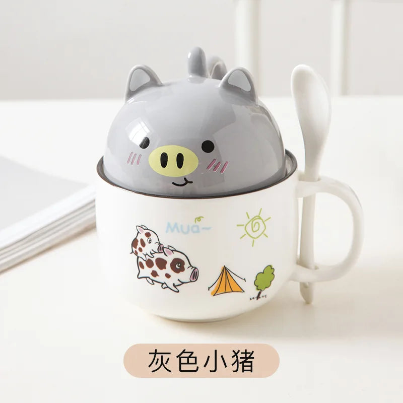 Kawaii Shiba Inu & Cat Ceramic Mug 🐕🐈 - Adorable Cartoon Cup for Cozy Tea & Coffee ☕️💖