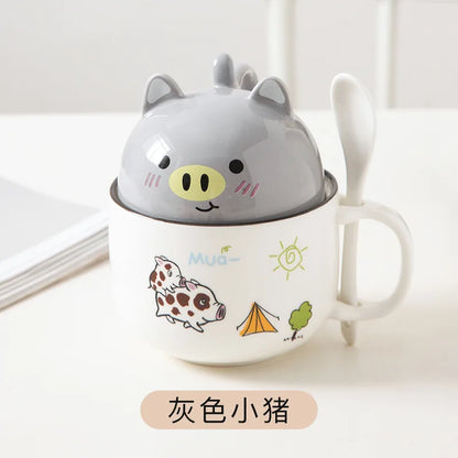 Kawaii Shiba Inu & Cat Ceramic Mug 🐕🐈 - Adorable Cartoon Cup for Cozy Tea & Coffee ☕️💖
