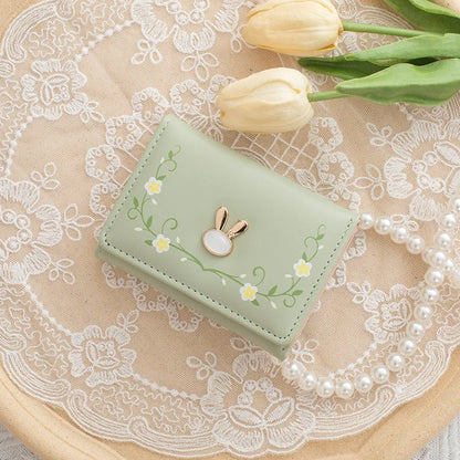Adorable Bunny Wallet 🐰✨ | Fun Folding Coin & Card Holder for Students! 💖💳
