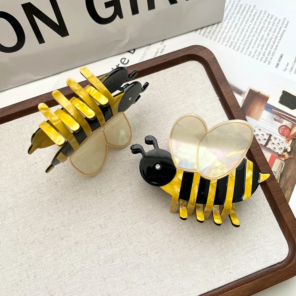 Cute Cartoon Honeybee Hair Claw Clips 🐝✨ Sweet Accessories for Trendy Girls! 🌼💕