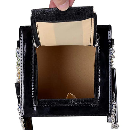 Kawaii Cube Charm 💖✨ – Trendy Mini Handbag with Chic Chains | Cute PU Leather Tote for Stylish Women 🌸🥳
