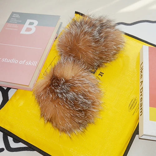 Fox Fur Cuff Arm Warmer For Women Real Fur Wristband Glove 🧣 Soft Cute Style