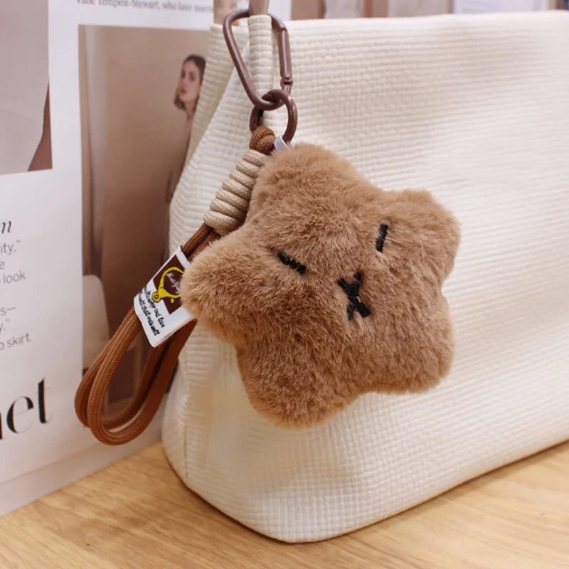 Kawaii Capybara Squeaky Plush Keychain 🐾✨ Cute Cartoon Animal Bag Charm for Couples & Kids 🎒💕