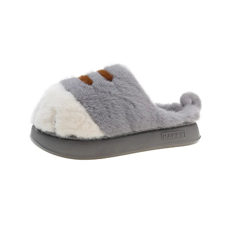 Kitty Claw Slippers For Women Non Slip Furry Mules Indoor Outdoor 🐾 Warm Fluffy
