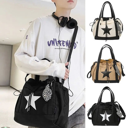 Kawaii Starry Adventure Nylon Crossbody Tote Bag ✨🌟