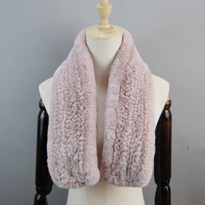 Lux Rex Rabbit Fur Scarf For Women Real Fur Warmth 🧣 Cozy Elegance ❄️