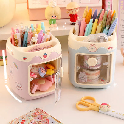 Kawaii Multi-Grid Piggy Desk Organizer 🐷✨ Cute & Fun Pencil Holder for Office Stationery! 🖊️🌈