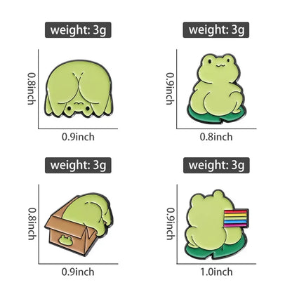 Kawaii Rainbow Frog Enamel Pin 🐸🌈 - Adorable Cartoon Brooch for Kids & Friends! Cute Backpack Badge Gift 🎁✨