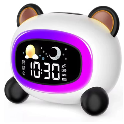 Kawaii Kids Sleep Trainer Alarm Clock 🌙💚 - Wake-Up Light & Sound Machine 🎉 Perfect Birthday Gift for Boys & Girls!
