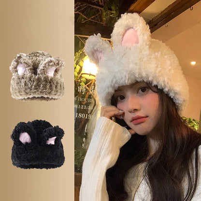 🐰 Cozy Kawaii Rabbit Ears Beanie 🎩 - Unisex Warm Hip Hop Hat for All Seasons! 🌟