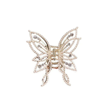 ✨ Kawaii Glitter Butterfly Hair Claw Clip 🦋 - Elegant Hollow Design for Girls & Women 🌸 Perfect for Ponytails & Vintage Styles!
