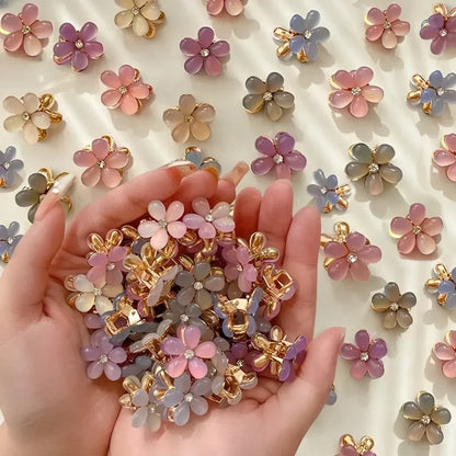 Kawaii Mini Flower Hair Clips 🌸✨ | Cute Colorful Opal Barrettes for Women & Girls | Adorable Everyday Accessories 🦄💕