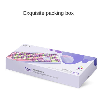 Kawaii Colorful Macaron Wireless Keyboard & Mouse Set 🍫✨ - Cute & Silent for Girls!