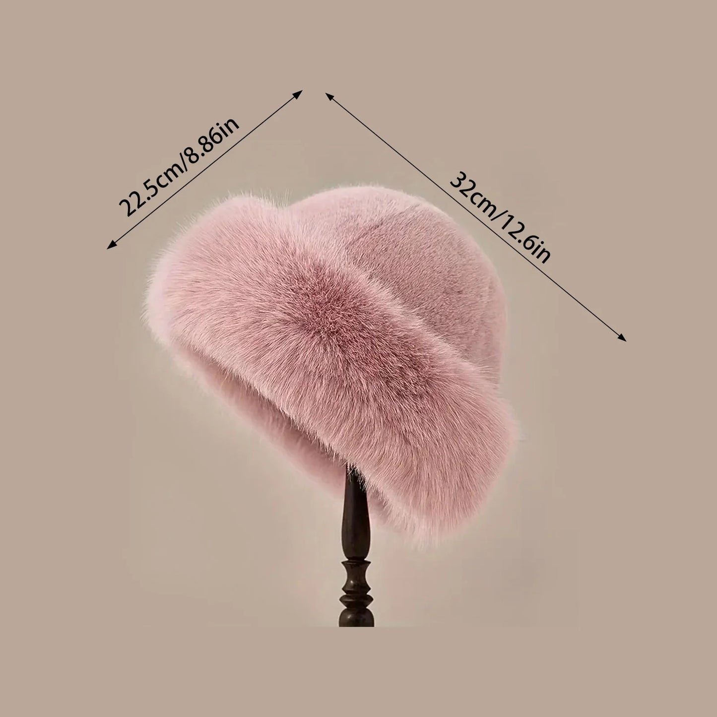 Fluffy Plush Fur Hat Beanie Warm Thick Mongolian Style for All Seasons ❄️