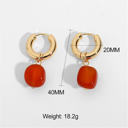Kawaii Sweetheart Red Glass Heart Drop Earrings 💖✨ - Adorable Asymmetrical Jewelry for Party Girls!