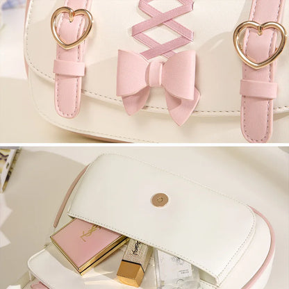 Kawaii Chic Bow PU Shoulder Bag 🎀✨ | Cute Crossbody for Trendy Women 🌸💕