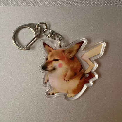 Kawaii Cheems Burger Keychain 🍔✨ | Cute Shiba Warrior Meme Accessory | Adorable Dog Lover Gift 🐾💖