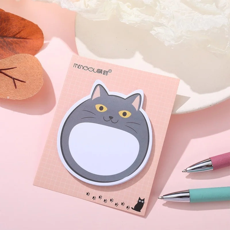 🐾 Adorable Chubby Cat Sticky Notes 🌟 30 Sheets of Purr-fect Memo Fun! 🐱✨