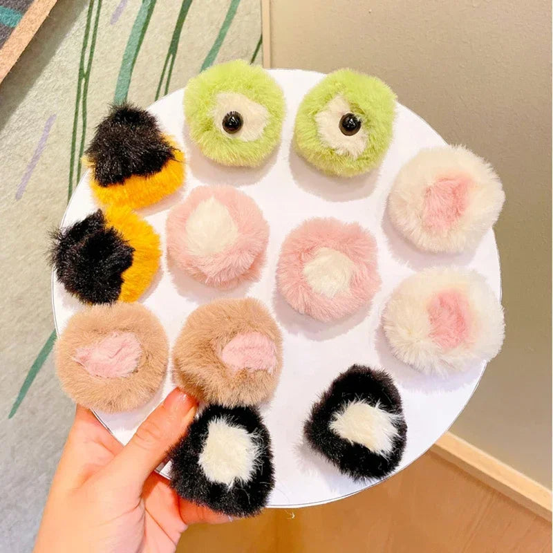 Kawaii Cat Ear Hair Clips 🐾✨ | Adorable Plush Clips for Cute Hairstyles 🐱💕