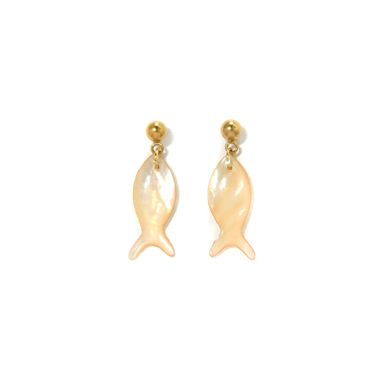 Pastel Shell Fish Pendant Earrings For Women Multicolor Beach Party Jewelry Waterproof Stainless Steel 💖🐟✨