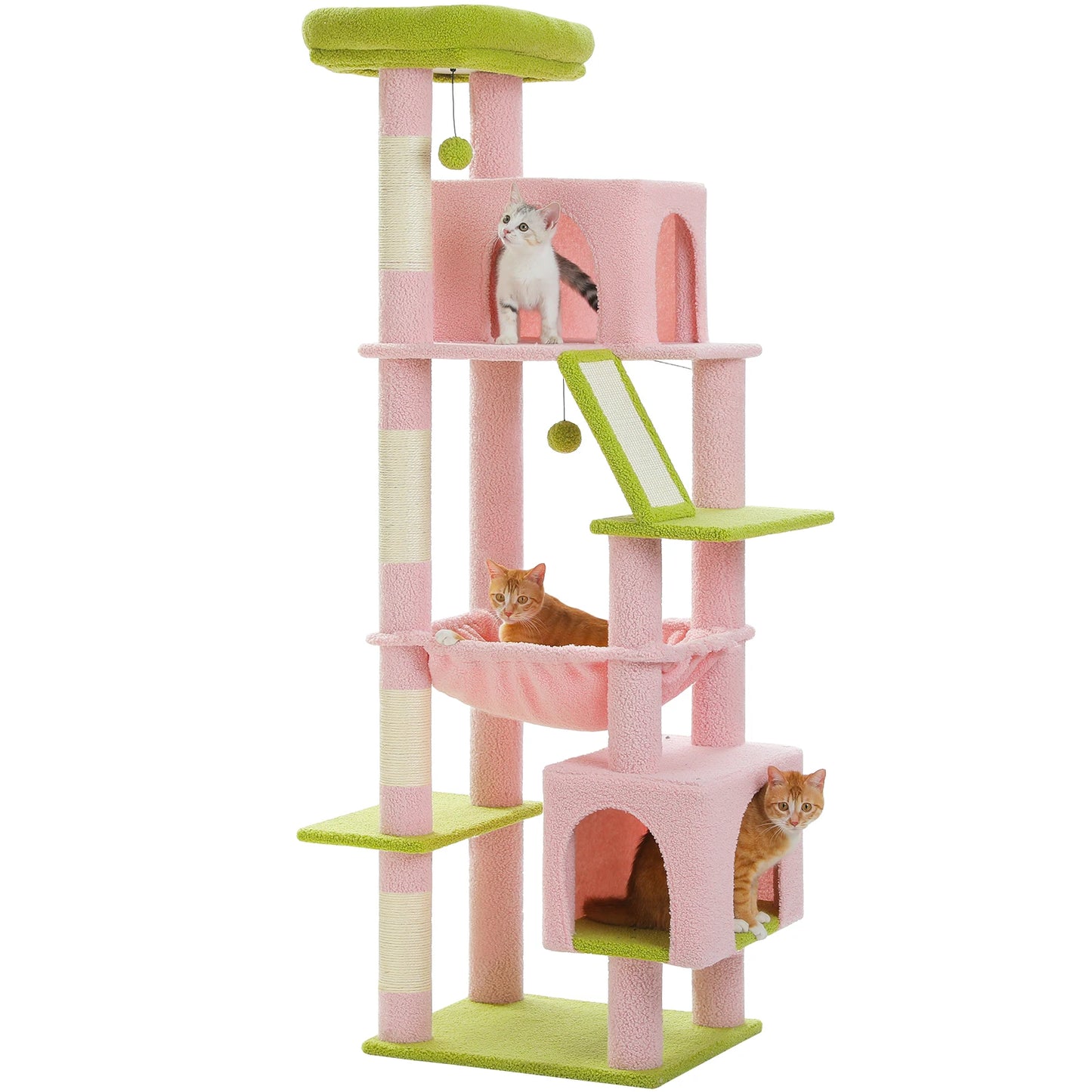 Cactus Cat Tree 71 Inch Tall Indoor Cat Tower With Multi Level Big Condo Pads 🐱🌵