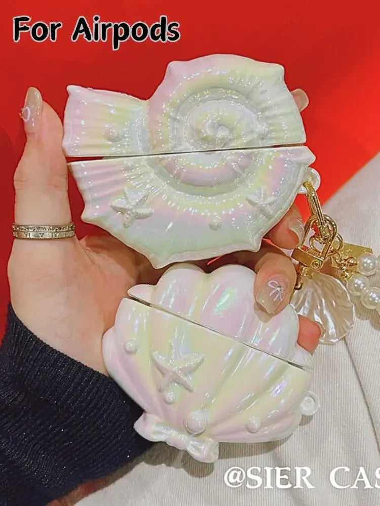 Kawaii Glitter Snail Shell AirPods Pro 2 & 3 Case 🐌✨ | Luxury 3D Charm Cover for Trendy Earbuds 🎧💖