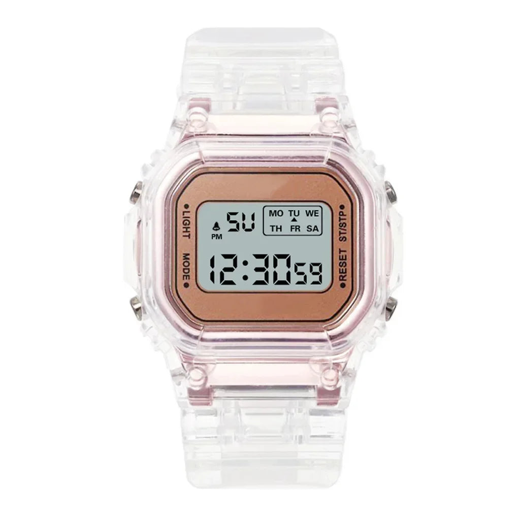 ✨ Kawaii LED Rainbow Wristwatch 🌈 | Cute & Colorful Sports Watch for Girls 🎀 | Waterproof Digital Timepiece 🎉