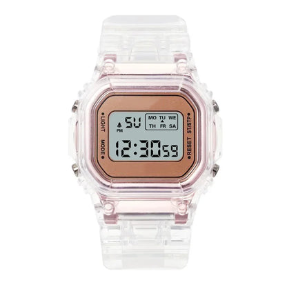 ✨ Kawaii LED Rainbow Wristwatch 🌈 | Cute & Colorful Sports Watch for Girls 🎀 | Waterproof Digital Timepiece 🎉