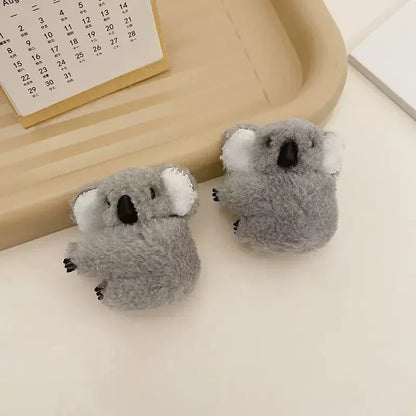 Kawaii Koala Bear Plush Hair Clips for Adorable Hairstyles 🐨✨ Cute Animal Hairpins for Women & Girls - Perfect for Daily Wear! 🎀