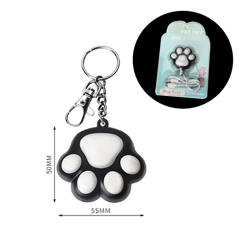 ✨Adorable LED Laser Playtime Paws: Whimsical Cat Toy with Bright Patterns & USB Rechargeable Magic! 🐾💖