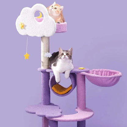 🌟 Dreamy Cat Wonderland Tower 🐾 with Cozy Hammocks & Fun Scratching Posts! 🐱✨