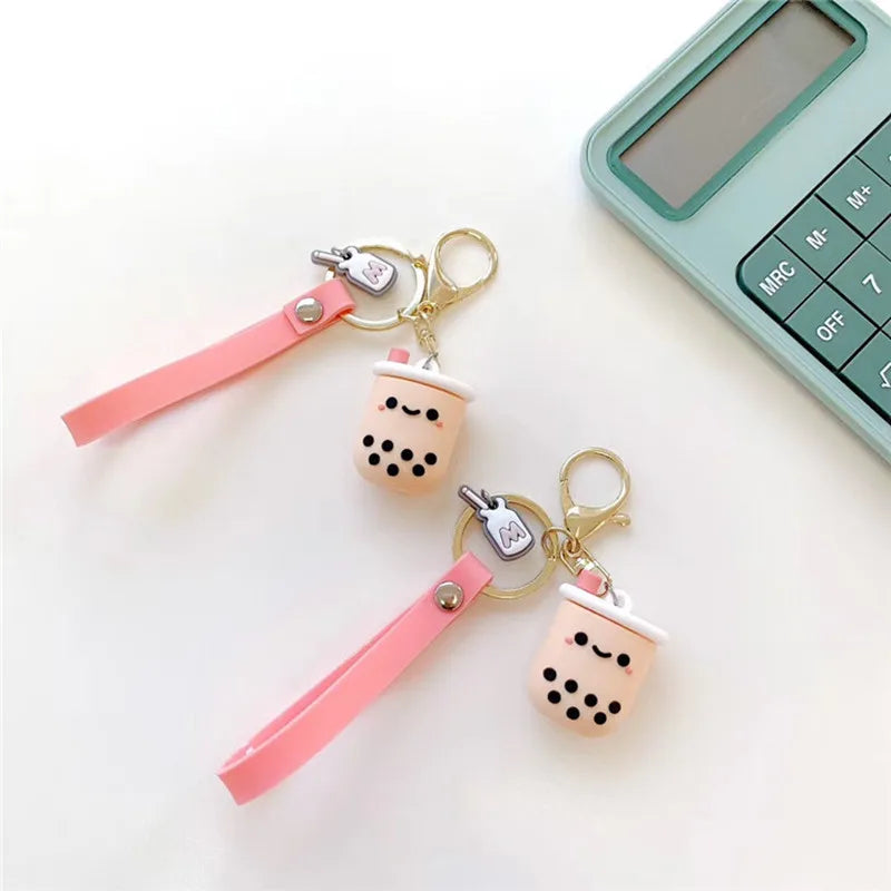 ✨ Adorable Boba Tea Keychain 🍵 | Cute Bubble Tea Charm for Keys 🎉 | Fun Jewelry Gift! 🎀 - Pixie Quill