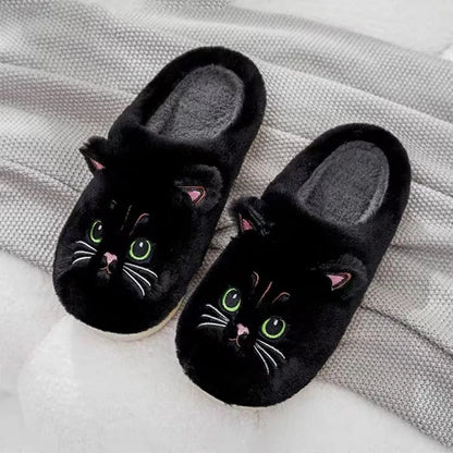 Fluffy Cat Slippers For Women And Men Warm Indoor Plush Slides 🐾😺❄️