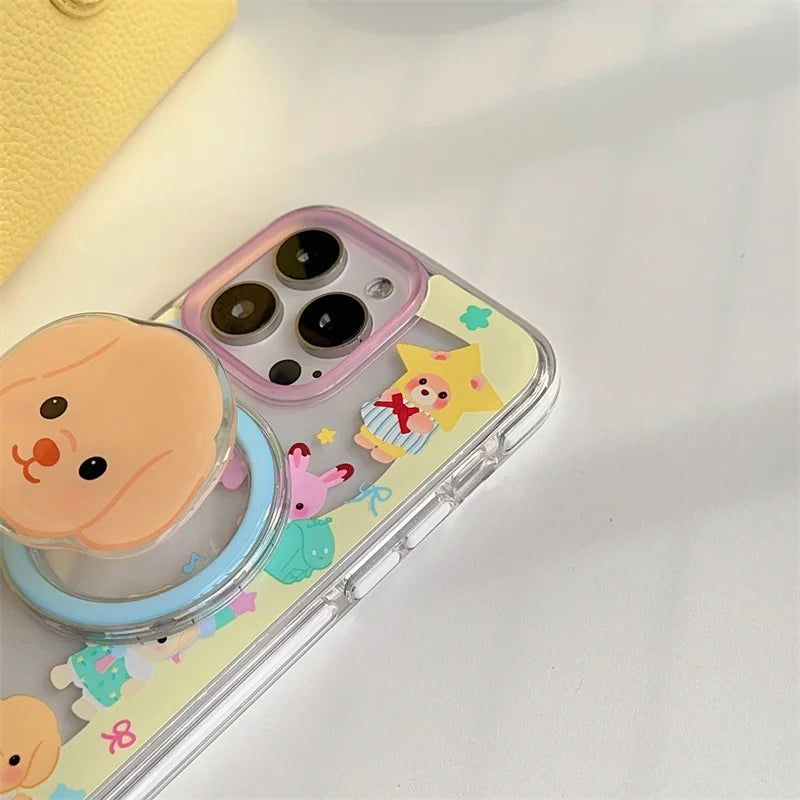 Adorable Animal Magic Magnet Phone Case 🐾✨ for iPhone 16/15/14/13/12