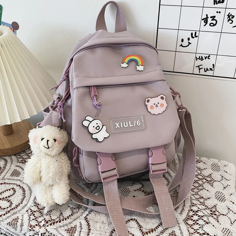 Kawaii Mini Backpack 🌸✨ | Cute Dual-Use School Bag for Girls 🎒 | Adorable Travel Rucksack for Teens 🌟