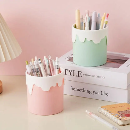 Kawaii Snail & Ice Cream Pencil Holder 🐌🍦 | Cute Multi-functional Desk Organizer for Students ✏️📚