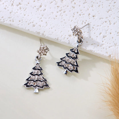 Delicate Snowflake Charm Stud Earrings Women Christmas Gift Crystal Zircon ❄️✨
