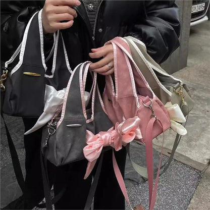 Kawaii Vintage Bow Bag 🎀 | Retro Y2K Crossbody Purse for Trendy Women 🌸✨