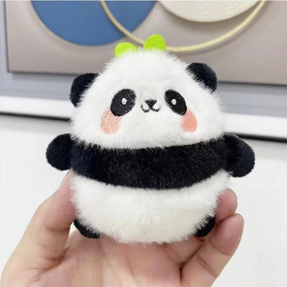 Cute Panda Keychain Pendant Plush Toy Animal Keyring Backpack Car Hanging Doll Accessories Ornament Gifts for Women Men