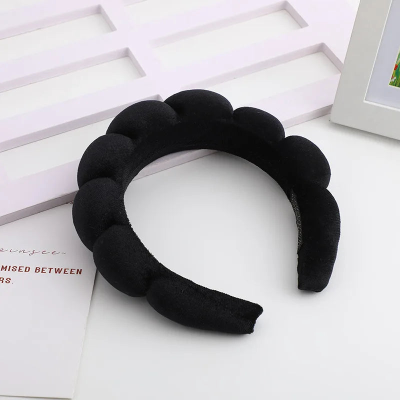 Kawaii Velvet Padded Hair Band 🐰✨| Retro Puffy Headbands for Cute Makeup Looks 🎀 | Stylish Hair Accessories for Women 🌸