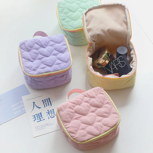 Kawaii Love Makeup Bag 🌸✨ | Adorable Large Capacity Travel Handbag & Wash Bag 👜💕